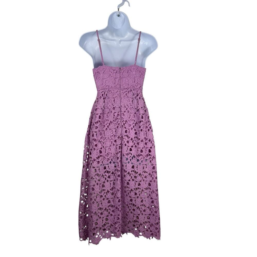 ASTR Dress Women Extra Small Purple Lace Midi Romantic Feminine Floral Fairy - Picture 12 of 16